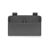 A gray fabric organizer with two compartments and two hanging loops, shown against a white background. Produktbild-Vorschau