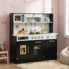 Kuchnia dla dzieci COSTWAY, drewniany zestaw kuchenny z Podgląd zdjęcia produktu 2
