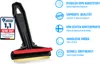A product image of an ice scraper with accompanying feature callouts and a quality seal. Podgląd zdjęcia produktu