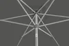 Close-up view of the internal structure of a gray umbrella. Produktbild-Vorschau
