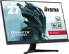 A gaming monitor with marketing graphics and text. Produktbild-Vorschau