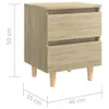 vidaXL Table de nuit avec pieds en pin Chêne Sonoma Voir les images du produit 11