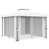 Padiglione con tenda 3x3 m in alluminio bianco crema Anteprima dell’immagine prodotto 2