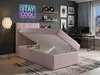 NORDELO Boxspringbett INCANTO 90x200 cm Rosa Komplett-Set Produktbild-Vorschau 2