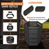 GARANTIA AIR-KING Composteur modulaire 1100 L, noir Voir les images du produit 4