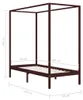 vidaXL Himmelbett-Gestell Dunkelbraun Massivholz Kiefer 90 Produktbild-Vorschau 6