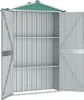 vidaXL Casetta da giardino Verde 116x45x175 cm Acciaio Anteprima dell’immagine prodotto 9