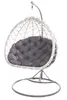 A hanging egg chair with a dark gray cushion, presented on a white background. Produktbild-Vorschau