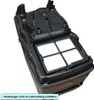 A black vacuum cleaner filter unit with four white filter squares. Produktbild-Vorschau