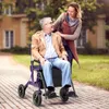 COSTWAY 2in1 rollator e sedia a rotelle pieghevole con Anteprima dell’immagine prodotto 2