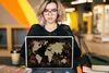 MuchoWow® Laptop Aufkleber Sticker Cover Weltkarte - Produktbild-Vorschau 5