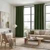 Chenille Vorhänge Grün 2er Set Blickdicht 98% - 510GSM Produktbild-Vorschau 9