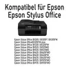 An Epson Stylus Office printer is shown with a list of compatible models. Produktbild-Vorschau