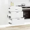 vidaXL Küchenunterschrank „Porto“ Hochglanz-Weiß Produktbild-Vorschau 3