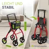 Juskys Rollator Bordeaux Rot, faltbar, höhenverstellbar, Produktbild-Vorschau 3