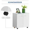 HOMCOM Schrank mit 2 Schubladen Kommode mit rollen Produktbild-Vorschau 5