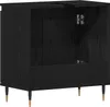 Waschbeckenunterschrank Schwarz Eiche 58x33x60 cm Produktbild-Vorschau 8