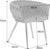 A diagram of a chair with dimensions indicated by lines and text. Náhled obrázku produktu