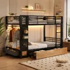 Letto a castello 90 x 200 cm con 4 cassetti, ripiani, Anteprima dell’immagine prodotto 3