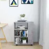 vidaXL Mobilná skrinka Betónová sivá 60x35x75 cm Drevo Náhľad obrázku produktu 3