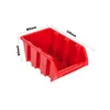 Dílenská nástěnná police s boxy 78 x 13 cm Sada pro Náhled obrázku produktu 9