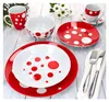 18szt serwis kawowy Pula czerwone kropki porcelana 6 os. Podgląd zdjęcia produktu 4