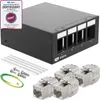 hb-digital Patch Panel 4 Port mit 4 x Keystone Module Cat 8 Produktbild-Vorschau 1