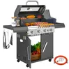 Outsunny Gasgrill 12 KW Grillwagen inkl 5 Brenner Produktbild-Vorschau 1