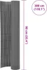 vidaXL Obojstranný záhradný plot z PVC 90 x 300 cm sivý Náhľad obrázku produktu 5