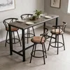 Meubles Cosy Set van 4 industriële draaibare barstoelen met Productafbeelding-voorbeeld 3