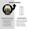 A comparison of 'Titan Rise Premium Kapsel' with 'ANDERE PRODUKTE', highlighting benefits of the former and drawbacks of the latter. Produktbild-Vorschau