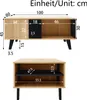 Diagrams showing the dimensions of a furniture set. Produktbild-Vorschau