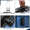 A collage of four close-up images showcasing different features of a blue suitcase. Náhľad obrázku produktu