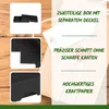 Caja plegable de 11,5 x 22,5 x 3 cm, negra, con tapa, de Vista previa de la imagen del producto 6