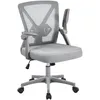A light gray office chair with a mesh back and adjustable armrests is shown against a white background. Podgląd zdjęcia produktu
