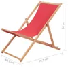 Sedia da spiaggia pieghevole in tessuto e legno rosso Anteprima dell’immagine prodotto 12
