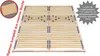 A wooden bed frame with slats, viewed from above. Produktbild-Vorschau
