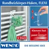 6er Set Wenko Heizungshaken Transparent Handtuchhaken Produktbild-Vorschau 1