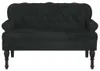 vidaXL Bank mit Rückenlehne Schwarz 119,5x64,5x75 cm Samt Produktbild-Vorschau 4