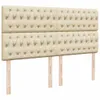Boxspringbett mit Matratze Creme 180x200 cm Stoff Produktbild-Vorschau 7