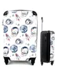 MuchoWow® Koffer Handgepäck Trolley Rollkoffer Kleine Produktbild-Vorschau 1