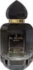 A product shot of a black perfume bottle with gold accents. Voir les images du produit