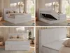 MKS MEBLE Boxspringbett 160x200 Hellgrau Cord, Produktbild-Vorschau 2