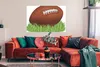 MuchoWow® Poster Eine Illustration eines Rugbyballs im Gras Produktbild-Vorschau 2