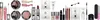 A collection of makeup and beauty products arranged on a white background. Produktbild-Vorschau