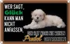 vianmo Blechschild 20x30 cm Glück nicht anfassen Pudel Hund Produktbild-Vorschau 1