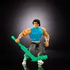 A toy action figure of Casey Jones from the MOTU x TMNT crossover line, posed with his signature weapon against a dark, gradient background. Anteprima dell’immagine prodotto
