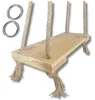Huśtawka drewniana do ogrodu domu boho loft 49 cm bujak Podgląd zdjęcia produktu 1