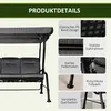 Outsunny Hollywoodschaukel 3-Sitzer Gartenschaukel Produktbild-Vorschau 7