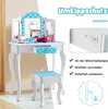 DREAMADE Kinder-Schminktisch mit Hocker, Frisiertisch aus Produktbild-Vorschau 4